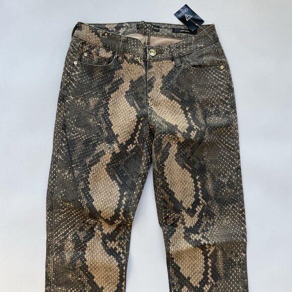 Guess Women’s Sexy Curve Mid Rise Skinny Jeans Make Printed Cropped Leg Size 25 - Picture 4 of 11